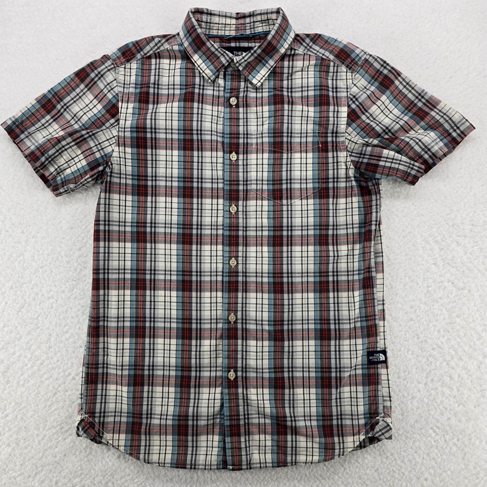 The North Face Shirt Mens Size S Plaid Short Sleeve Button‎ Up